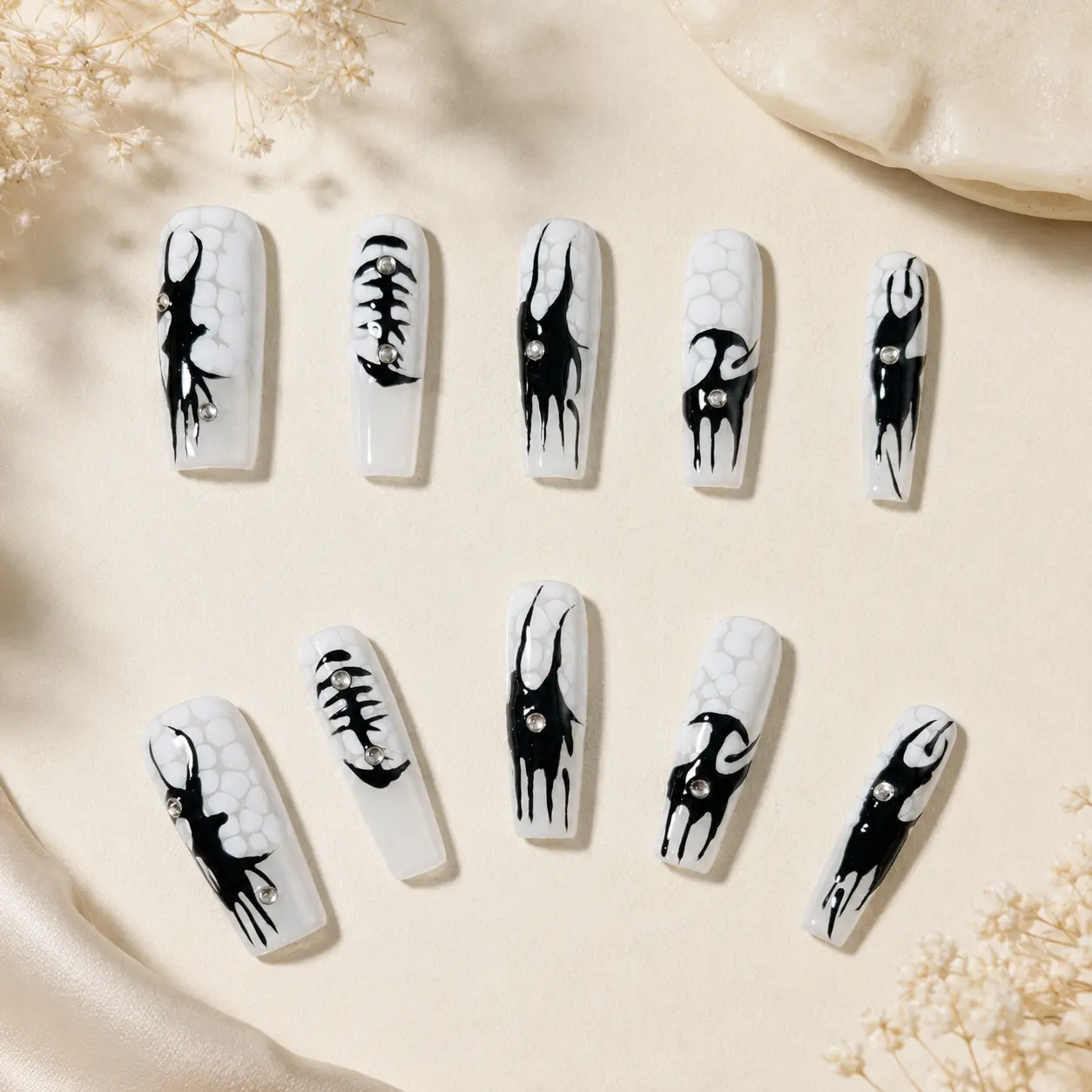 Stark Press-on Nails, Beauty & Personal Care Nail Art Decoration Accessories