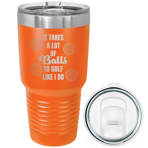 Personalized Lots of Balls 30 oz Tumbler - Orange