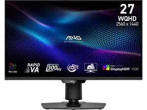 MSI 27 inch QHD 2K 1440P 300Hz Adaptive Sync 0.5ms HDR1000 Mini LED Ai vision VRR supported Gaming Computer Monitor with Height Adjustable, Swivel, Pivot & Tilt Stand MAG 274QPF X30MV