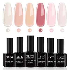 GLOZ 6-Color Soak-Off Gel Nail Polish Set, Professional Manicure Kit Perfect for Salon Use & Home DIY Nail Art Lovers