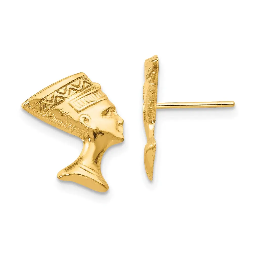 14k Madi K Nefertiti Post Earrings (0.41 grams)
