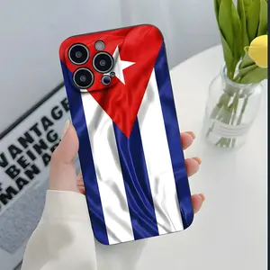 Cuba Flag Pattern Phone Case, Durable Phone Protective Cover, Phone Accessories Compatible with iPhone 11 12 13 14 15 16 Series