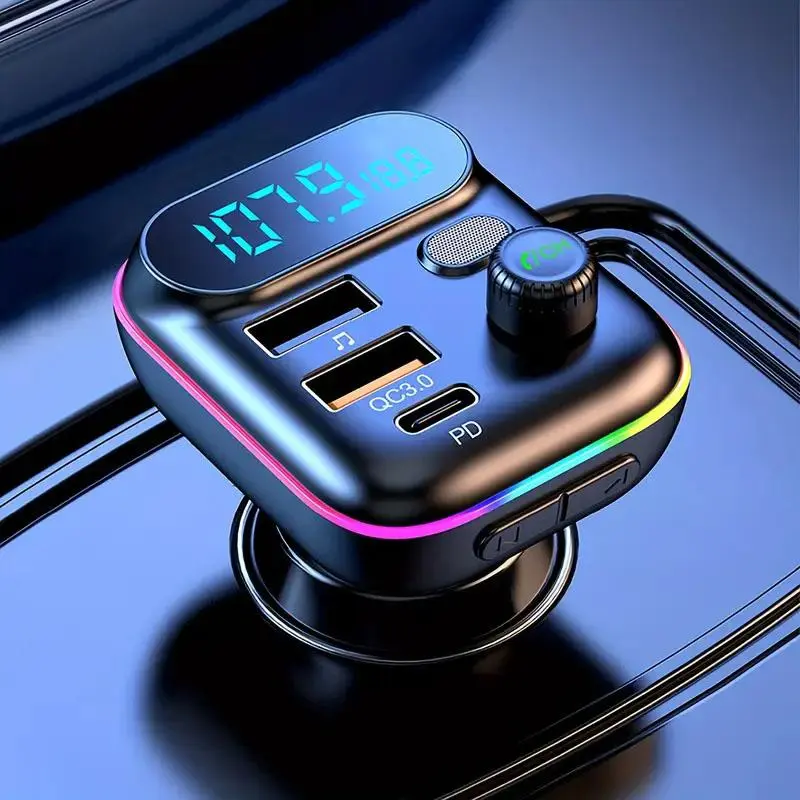 Wireless FM Radio Transmitter, Car Charger, In Car Charger, QC 3.0 & PD 20W USB Car Charger, Multifunctional Car Electrical Appliances, Car Gadgets, Auto Accessories