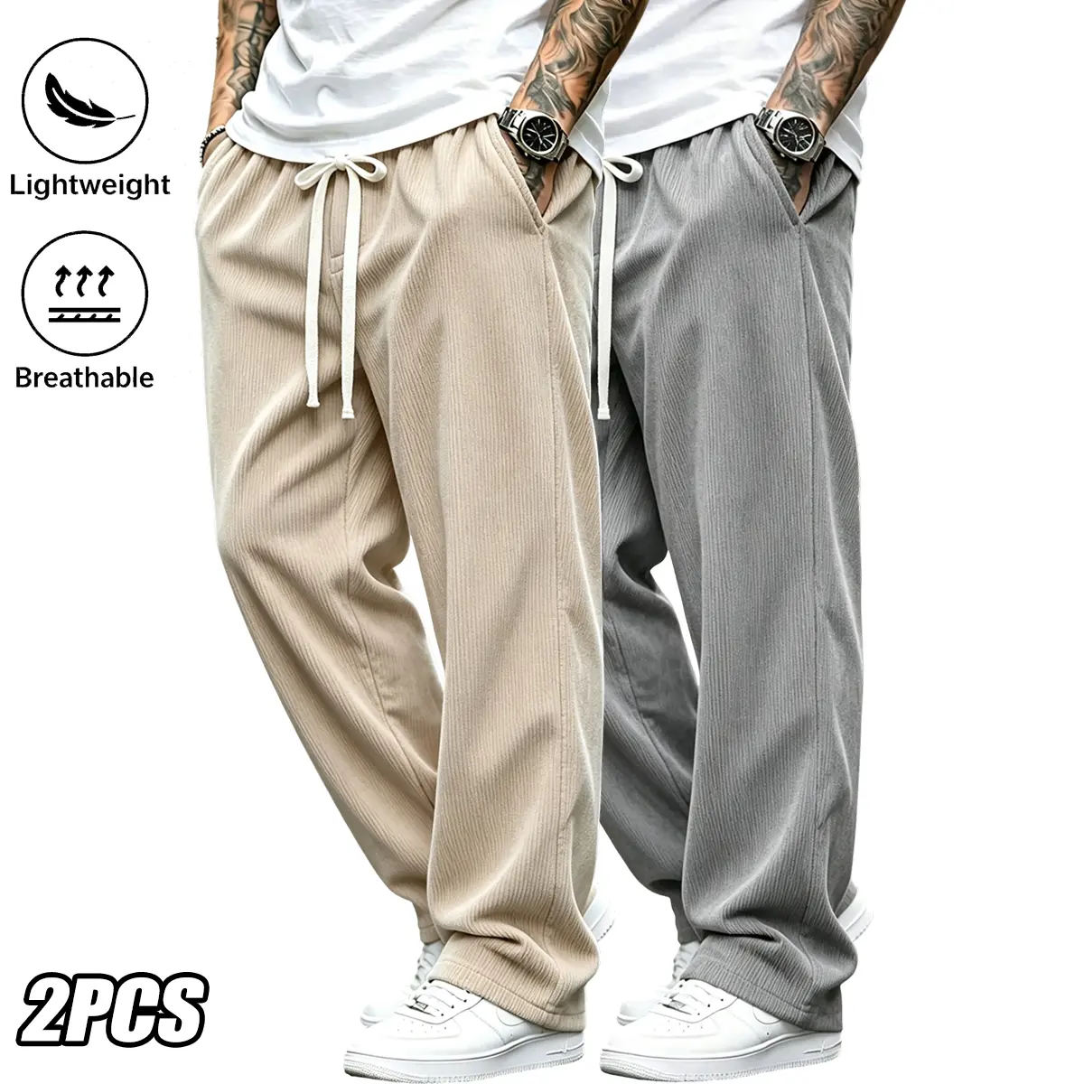 Khaki + Gray