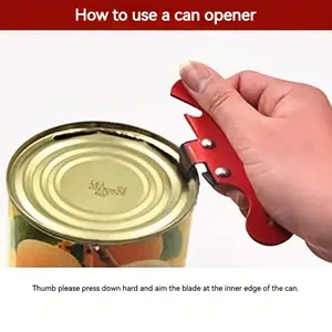 Multifunctional Bottle Opener, Bottle Cap Opener, Stainless Steel Safety Bottle Opener, Beverage Can Opener, Multipurpose Lid Opener, Kitchen Tool, Party Supplies, Durable & Convenient Design