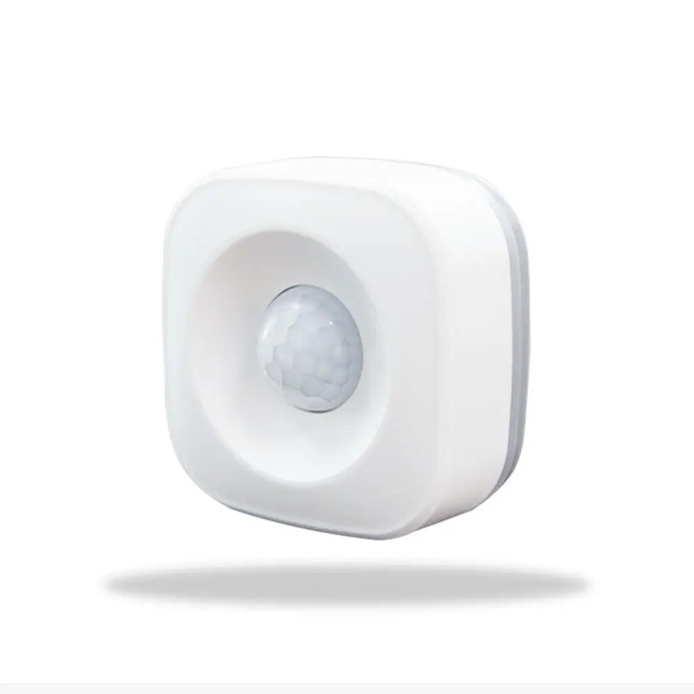 Tuya Wi-Fi Human Body Infrared Motion Sensor - 65x65mm Compact Synthetic Sensor for Smart Home Indoor Use, Single Unit for Entryway/Living Room, Human Detection Triggers Lights, Cameras or Alarms