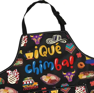 Colombia Aprons With Pocket Colombian Cooking Apron Colombian Flag Apron Colombiana Kitchen Gift