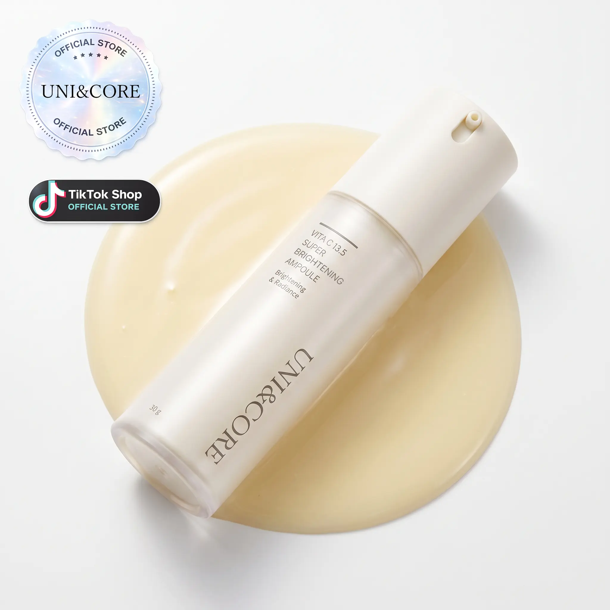 [UNI&CORE Official Shop] VITA C Serum 13.5 Super Brightening Ampoule, 1.06 oz (30g) - Stabilized Pure Vitamin C Korean KBeauty Skincare Glassskin Cosmetics