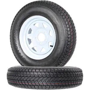 GARVEE Set of 2 Trailer Tires Rims 175-80 5 Lug 6PR White Spoke Wheel Load Range C GARVEE Set of 2 Trailer Tires Rims 175-80 5 Lug 6PR White Spoke Wheel Load Range C