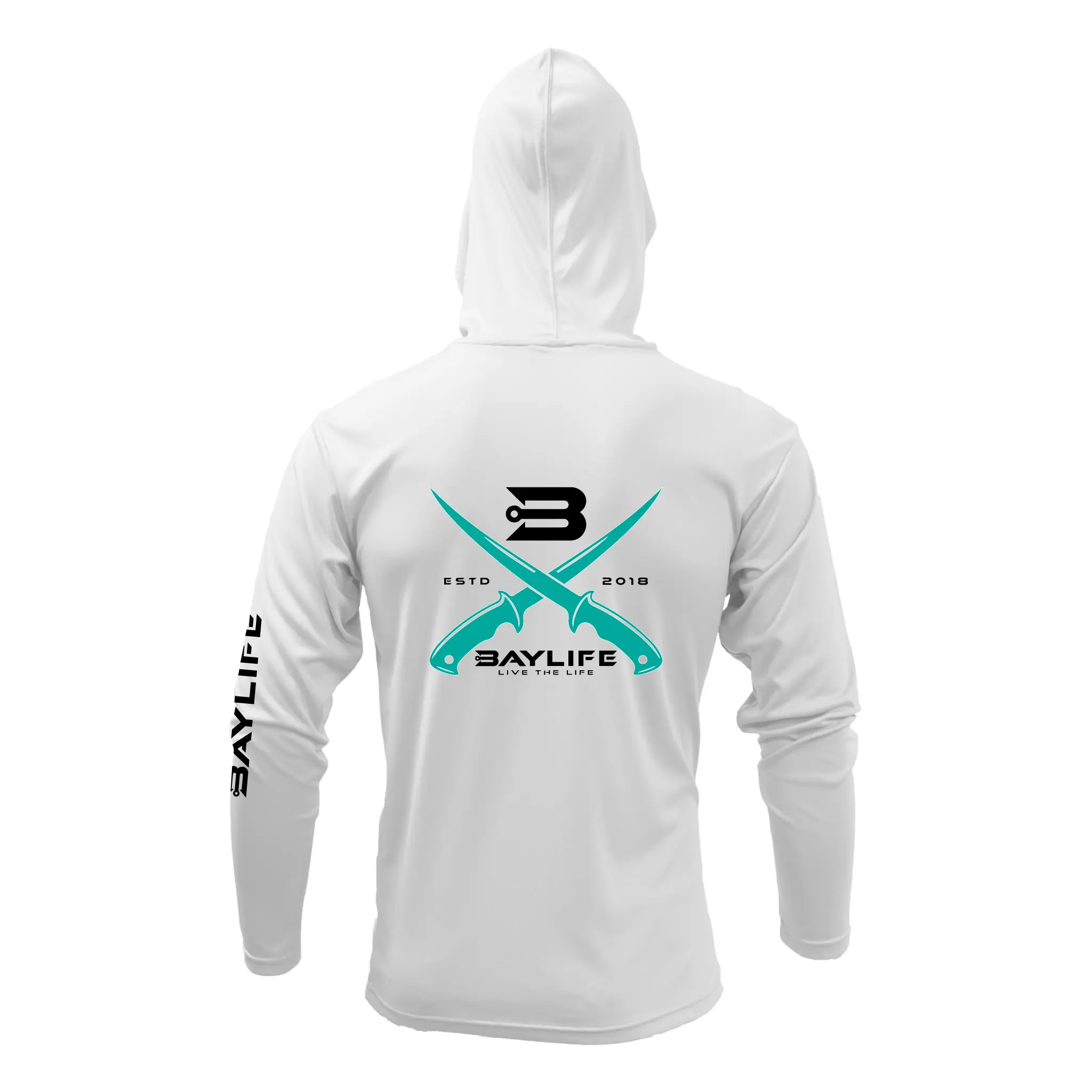 CROSSED BLADES UPF 50+ PERFORMANCE HOODED SUN SHIRT