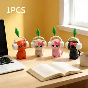 The Sims Plumbob Dancing Cat Car Decoration, Simulation Life Cat Dance Figurine, Unique Gift for Car Enthusiasts, Fun and Stylish Accessory