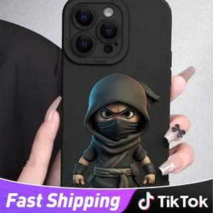 Cartoon Ninja Pattern Phone Case, Full Body Shockproof Phone Protective Cover for IPhone 16 Pro Max 15 Plus 14 13 12 11 Protection Case