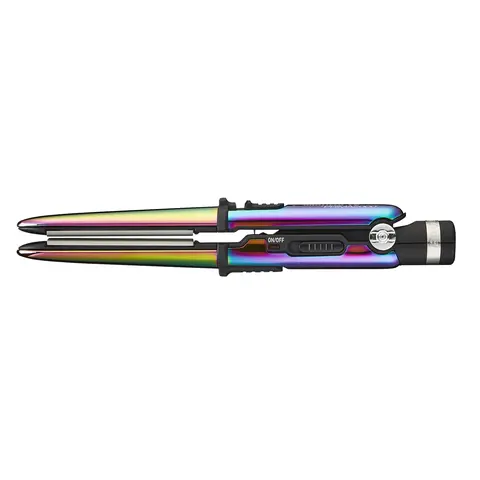 BaBylissPRO Lightweight Nano Titanium Mini Flat Iron - 3/4" Plates, 15.2 oz, 9x1x2.25 Inches, Iridescent Prima2000 Durable Stainless Steel Tool, Smooth Frizz-Taming Compact On-The-Go Fast Touch-Up (Model BNTBRB2000UC) with Color-Shifting Finish