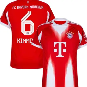 Kimmich 6 Unisex Red Soccer Jersey Personalized Name & Number Football Shirt Unisex Breathable Fan Style Tee 2025/2026 Home