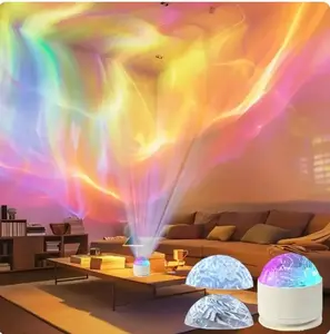 Aurora Projector Night Light, USB Powered 2 In 1 Aurora Projector Night Light with Remote Control, Decorative Light for Bedroom, Party, Home and Office, Audio led projection lamp