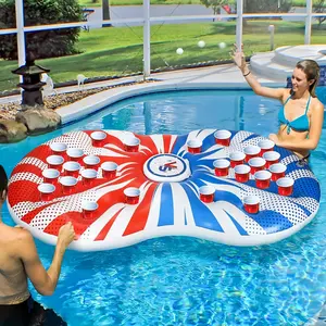 1pc, Independence Day Swimming Circle, Party Swimming Circle, Festival Swimming Circle, Summer Party Swimming Circle, Flag Inflatable Pool Float Chair, Swimming Water Lounge Drifting Hammock