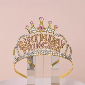 1pc Birthday Crowns, Girly Fashion Tiara Headband for Birthday Gift (Festive & Party Supplies)