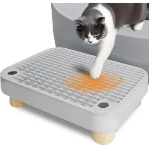 Self-Cleaning Litter Box Pedal-Removable Top, Waterproof Non-Slip Cat Litter Collection Tray, Anti-Tracking Litter Box Pad, Convenient to Clean and Protect the Floor