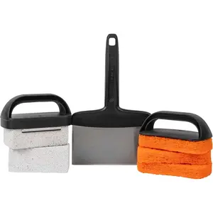 Blackstone 5060 Professional 8-Piece Griddle Cleaning Kit, Stainless Steel, Black Blackstone