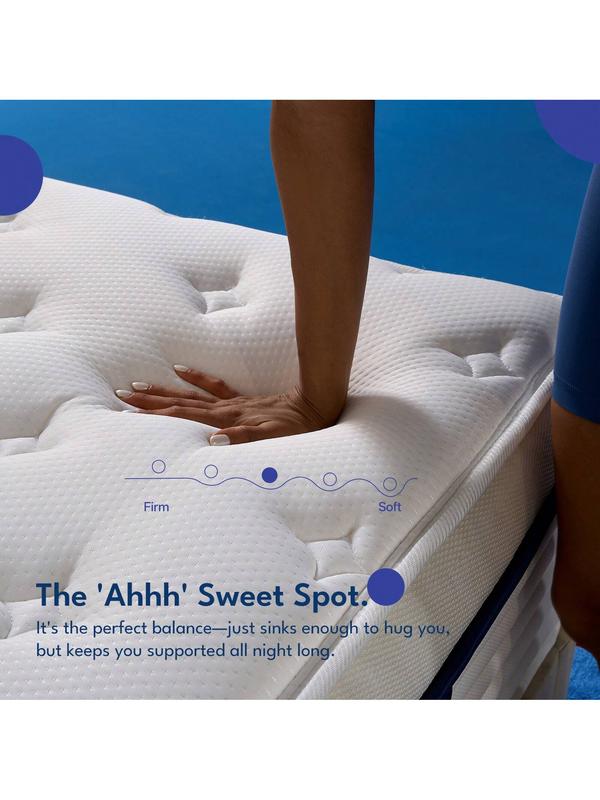 12/14-inch hybrid mattress with zoned support, fiberglass-free, reinforced edge coil memory foam, pressure relief and motion isolation, CertiPUR-US certified, suitable for single/double mattresses, providing an undisturbed, quiet sleep experience.