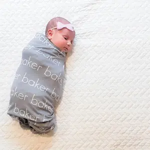 PERSONALIZED LIGHTWEIGHT SWADDLE BLANKET - LIGHT