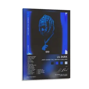 Lil Durk: *Just Cause y'All Waited 2 (Deluxe Edition)* Canvas Art — Fan Gift Poster