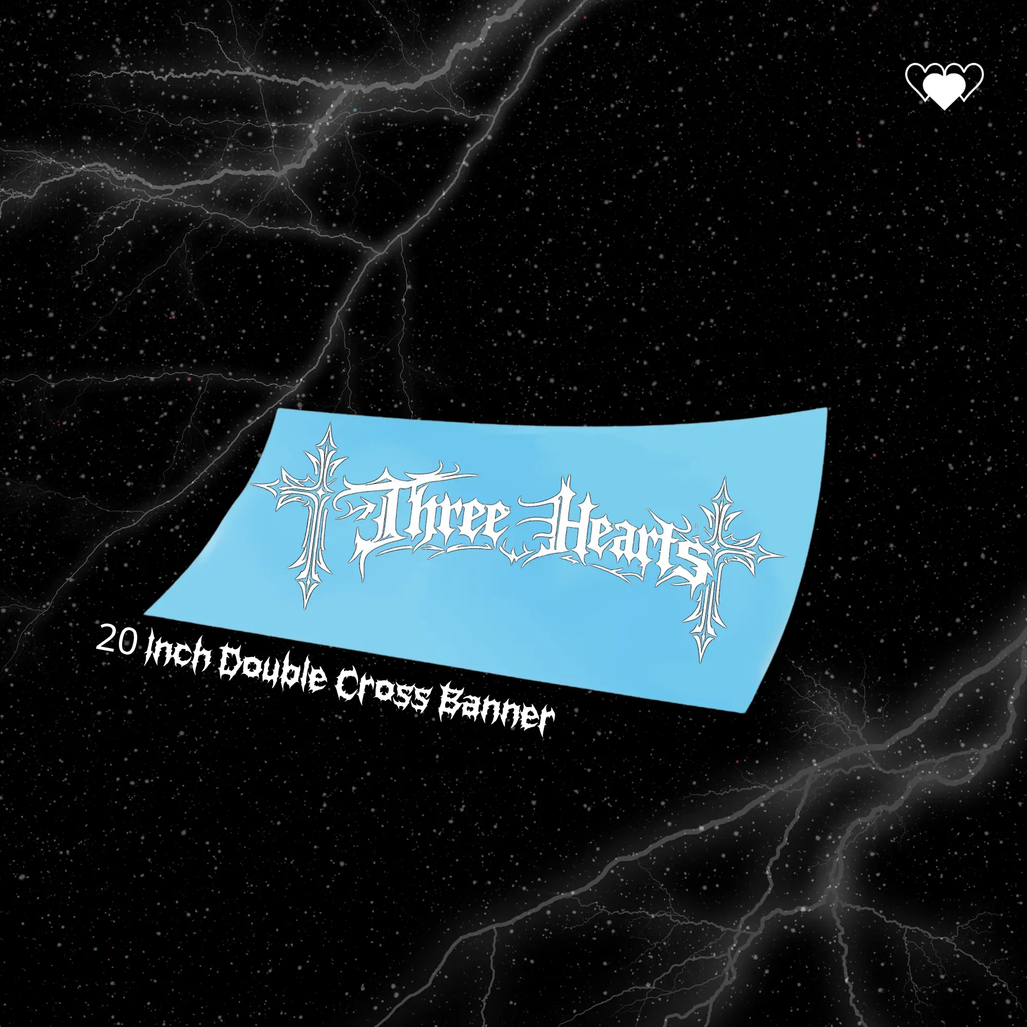 20INCH DOUBLE CROSS BANNER