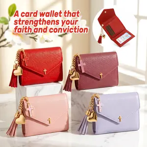 [4PC] Saffiano Leather Tri-fold Coin Purse Set — The Ultimate Gift Choice: Perfect for Girlfriends, Moms, Colleagues, and Neighbors. An Ideal Holiday Present.