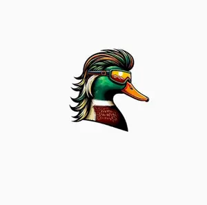 Mullet Duck Sticker - Bumper Sticker Vinyl Decal, Hunting Stickers, Mallard, Duck Decals, Funny Stickers