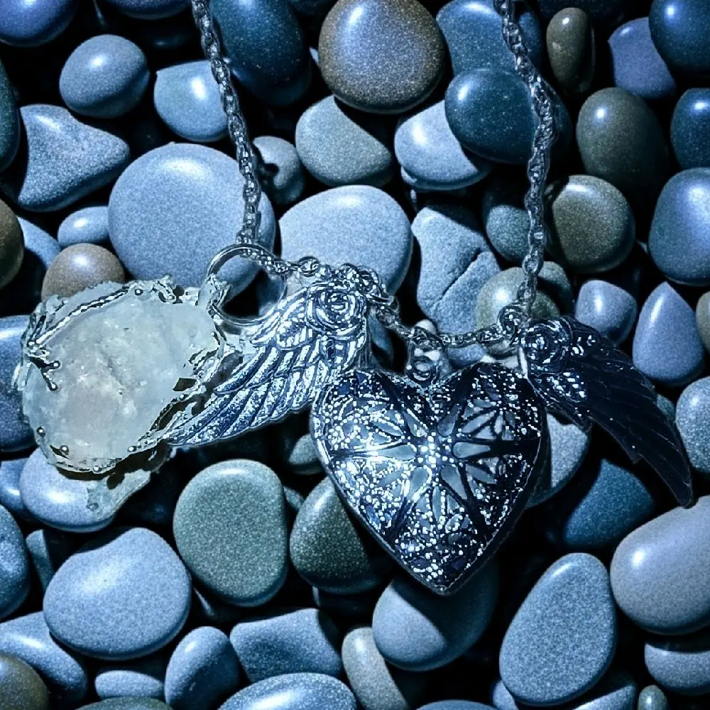Celestite Crystal Pendant Necklace, Handcrafted Healing Jewelry for Women