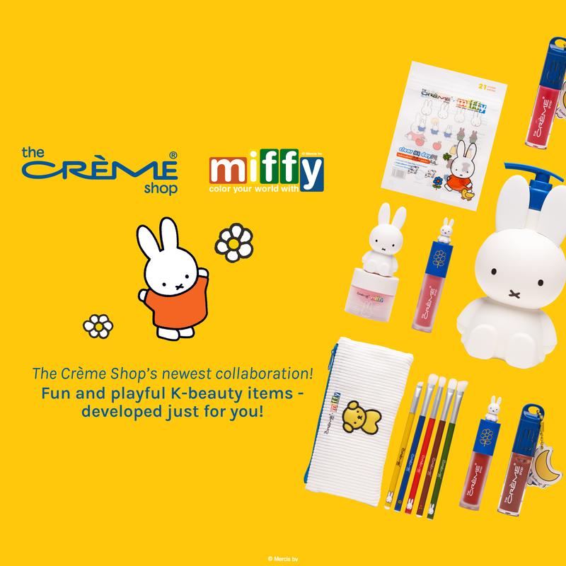The Crème Shop x Miffy Glossy Lip Stain - Hydrating & Glossy Finish, Infused with Jojoba Oil, 5 Tinted Shades, Korean Beauty, Unique Design
