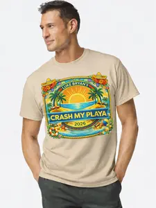 CMP 2026 Custom Crash My Playa Logo Tan T-Shirt