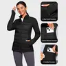 G GRADUAL Women's Lightweight Polyester Shell Synthetic Sports Zip Front Jacket - 6-Pocket Fleece-Lined Thermal, Waterproof, Windproof, Machine-Washable Outerwear with Zipper Closure for Outdoor Hiking, Travel #TikTokShopStockUp