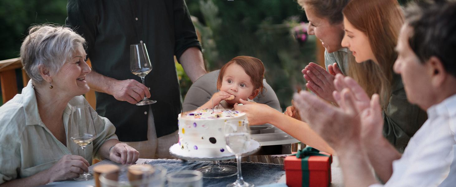 Baby High Chair 6 in 1 Convertible High Chair with 5-Point Safety Harness, Adjustable Dining Tray, Easy to Clean Surface, Robust Design Baby High Chair 6 in 1 Convertible High Chair with 5-Point Safety Harness, Adjustable Dining Tray, Easy to Clean Surface, Robust Design