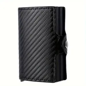 Automatic Pop-Up Credit Carbon Fiber Wallet