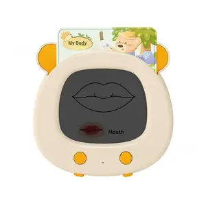 Children's Educational Plug-In Card Machine - English & Russian Audio Teaching, Writing, Drawing Tool with ABS, LCD Screen, Synthetic Material, 18.5x16x6cm Size, 2GB or Less Storage (Electronics Education Device)
