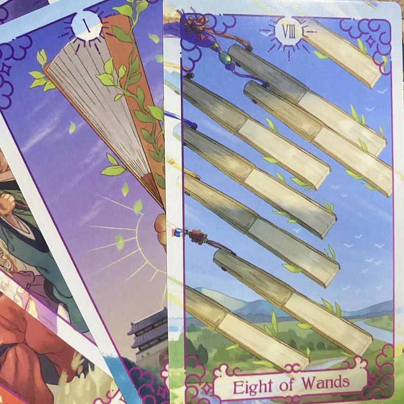 New 2025 12x7 cm Purple Cat Tarot Deck 78 Pcs Cards with Guidebook for Beginners Nice Gifts