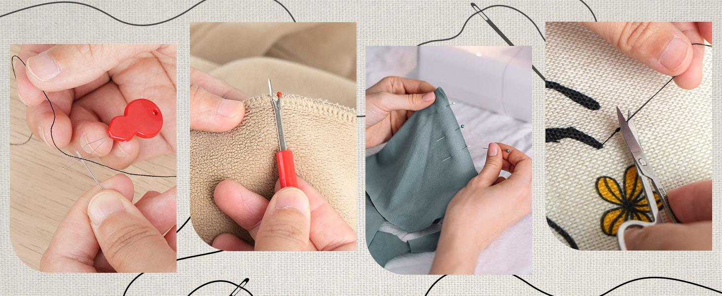 Portable Mini Basic Sewing Kit with Mixed Color Canvas Travel Everyday Repairs Emergencies Quick Fixes Essential Supplies Includes Thread Set Complete Tools Ideal for Sewing Travelers Students Christmas Gifts for Mother