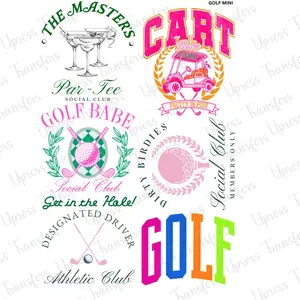 Golf Mini DTF Transfer Gang Sheet 24.5" x 36" Direct To Film for DIY Enthusiasts Vibrant Custom Options Cozy Handmade Aesthetic Festive Design