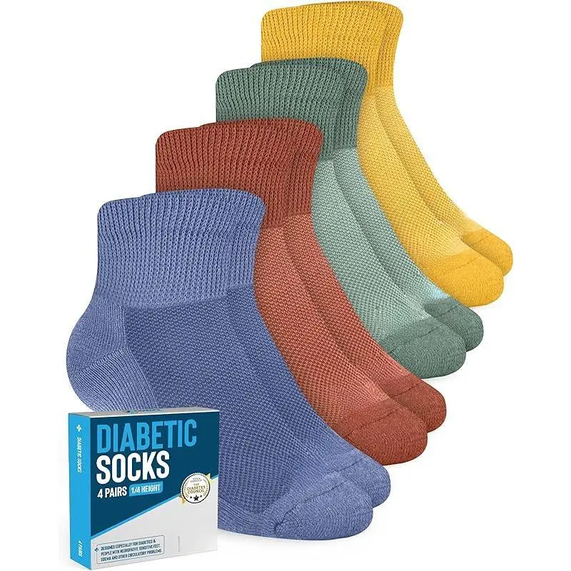 Blue/Rust/Green/Mustard - 4 Pairs