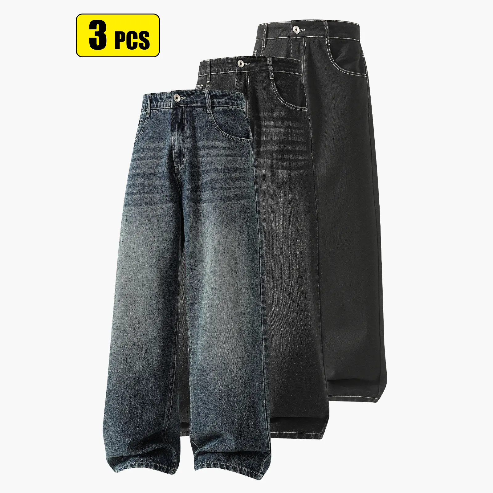 Retro blue + black gray + black