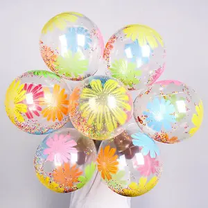 10PCS/PACK 12IN chrysanthemum foam sequins latex party decoration ice cream confetti balloon balloons  decor ceiling  balloons Colorful Lightweight
