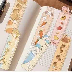 Cute Kawaii Bookmark Ruler Set of 2 Aesthetic School Planner Accessories Lightweight Durable Super Cute Designs for Books Planners & School Perfect for Reading Journaling or Planning Your Day