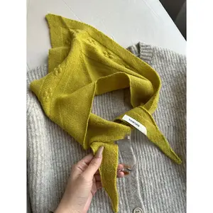 Women's 100% Wool Korean Style Triangle Scarf - Soft & Warm Small Scarf with Multi-Color Options (Turquoise Blue, White, Pink, Navy, Black, Brown, Red, Grey, Beige) - Elegant Neck & Wrap for Layering, Winter, Travel - Hand Washable, Multi-Color Options -G