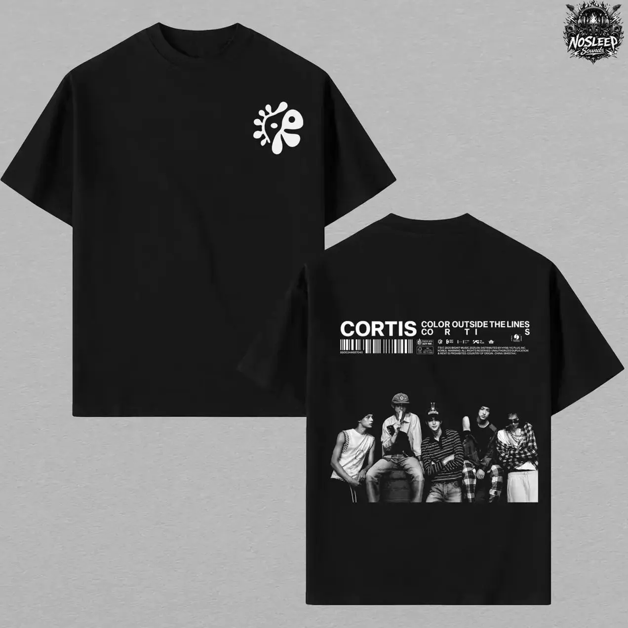 CORTIS Color Outside The Lines T-Shirt, Kpop Inspired Graphic Tee, Minimal Front Logo Back Print Design, Streetwear Aesthetic Band Style, Casual Unisex Cotton Tee, Gift for Music Fans DZA