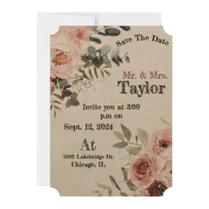 Custom Wedding Invitation Save the Date Card, Personalized Wedding Card, Custom Save the Date, Wedding Stationery, Wedding Invitation Suite