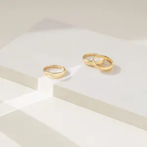 Dome Ring by Caitlyn Minimalist - Chunky Minimalist Stacking RIng in Gold & Silver - Geometric Statement Ring - Gift for Her