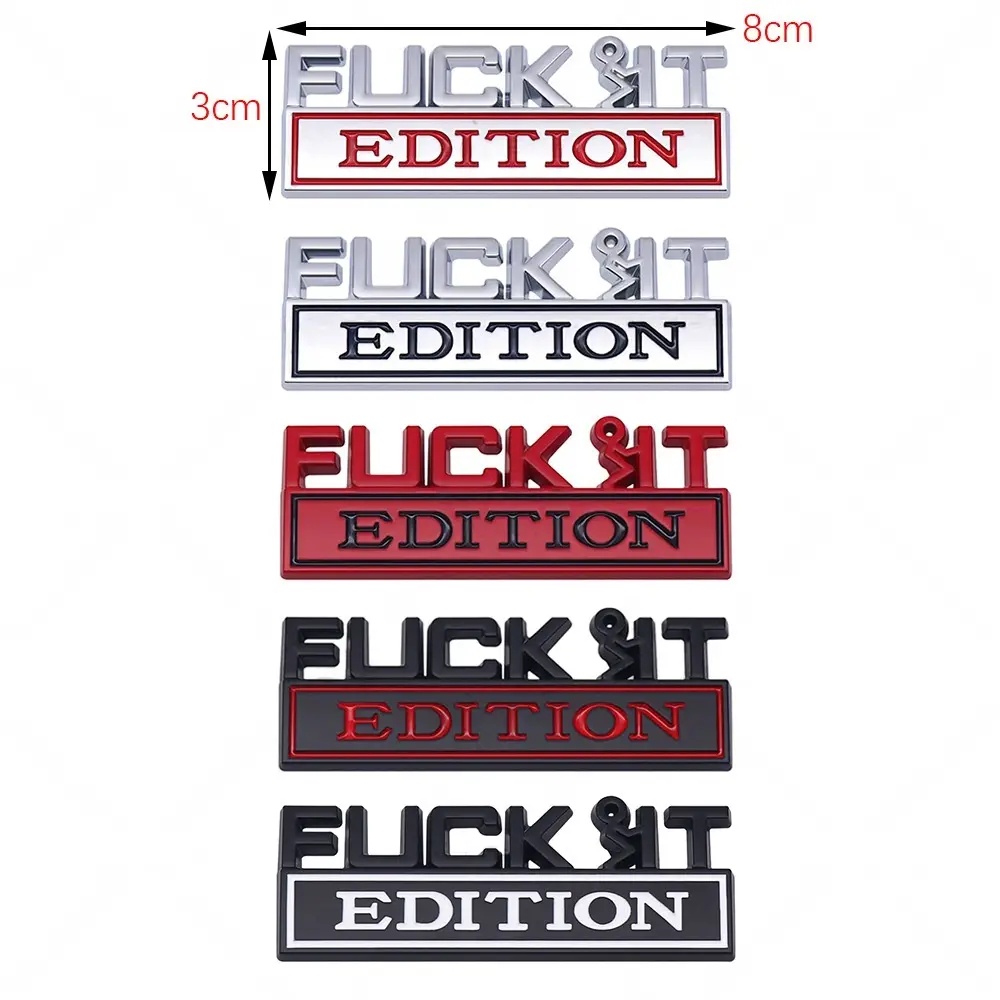 BAD ASS 4WD 3D General Motors decorative stickers funny personality car exterior stickers creative metal stickers suitable for cars, off-road vehicles, pickup trucks, motorcycles and other interesting stickers