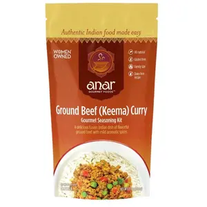 Anar Gourmet Foods Ground Beef Keema Spice Mix for Mildly Spiced Gluten Free Indian Curry All Natural Seasoning Blend Family Size