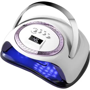 288W Professional Nail Lamp with 66 LEDs & Smart Sensor - Digital Display 4 Timer Settings Fast Curing UV LED Light for Gel Polish Hands and Feet